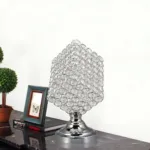 Modern Crystal Table Lamp Desk Light Next Night Lamp Holder Home Decoration Adjustable Bedroom Interior Lighting Silver 2459-S