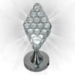 Modern Crystal Table Lamp Desk Light Next Night Lamp Holder Home Decoration Adjustable Bedroom Interior Lighting Silver 2459-S
