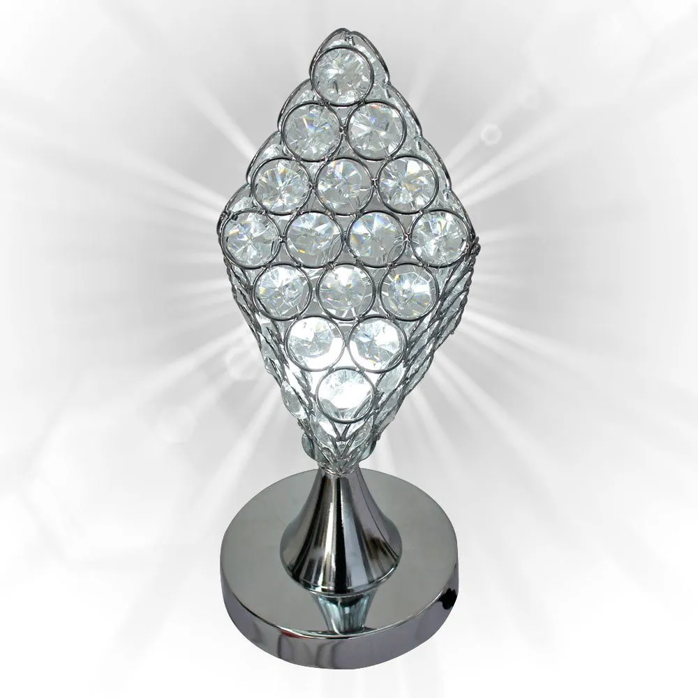 Modern Crystal Table Lamp Desk Light Next Night Lamp Holder Home Decoration Adjustable Bedroom Interior Lighting Silver 2459-S