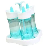Multi-Purpose Rotary 3 Bottles of Cruet Sets Salt Pepper Shakers Kitchen for Seasoning Pot Multi-color 7188