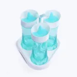 Multi-Purpose Rotary 3 Bottles of Cruet Sets Salt Pepper Shakers Kitchen for Seasoning Pot Multi-color 7188