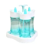 Multi-Purpose Rotary 3 Bottles of Cruet Sets Salt Pepper Shakers Kitchen for Seasoning Pot Multi-color 7188
