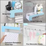 Multipurpose Bathroom and Kitchen Organizer Rack