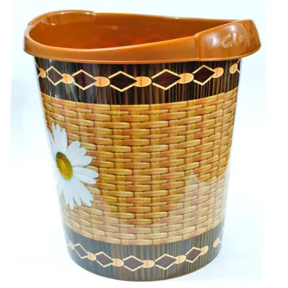 Multipurpose Large Room Basket - Bamboo Texture Bin & Basket