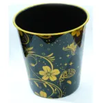 Multipurpose Room Basket - Floral Texture Bin & Basket - Black