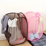 New Stylish Net Laundry Basket - Multicolor