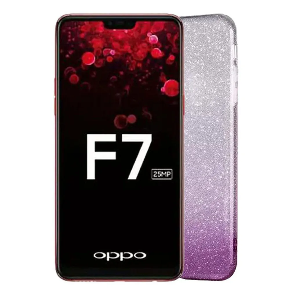 Oppo F7 Case & Cover Gradient Dreamy Stars Shine Jelly Fancy Back Cover 3820-29