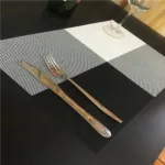 Pack of 12 - 6 Table Placemats & 6 Coasters - Black & White