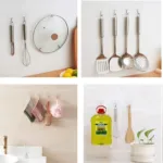 Pack of 12 - Adhesive Wall Hooks, Heavy Duty Coat Hooks Waterproof and Oilproof Seamless Hooks for Bathroom Kitchen