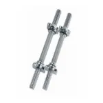 Pack of 2-Chrome Dumbbell Rod - Silver