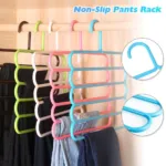 Pack of 2 - Multicolor 5 Layers Antislip Pent Clothes Hangers