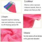 Pack of 3 - Coral Fleece Kitchen / Bathroom Hanging Towel - 15 x 8 inches - Multicolor - 2488