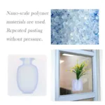 Pack of 3 - Silicone Sticky Wall Magic Plant Vases Container Decorations Leaves Body Accessories Outdoor Handmade Pots Soft Bottle Flowers