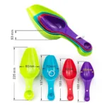 Pack of 4 - Double Sided Measuring Spoons & Scoops