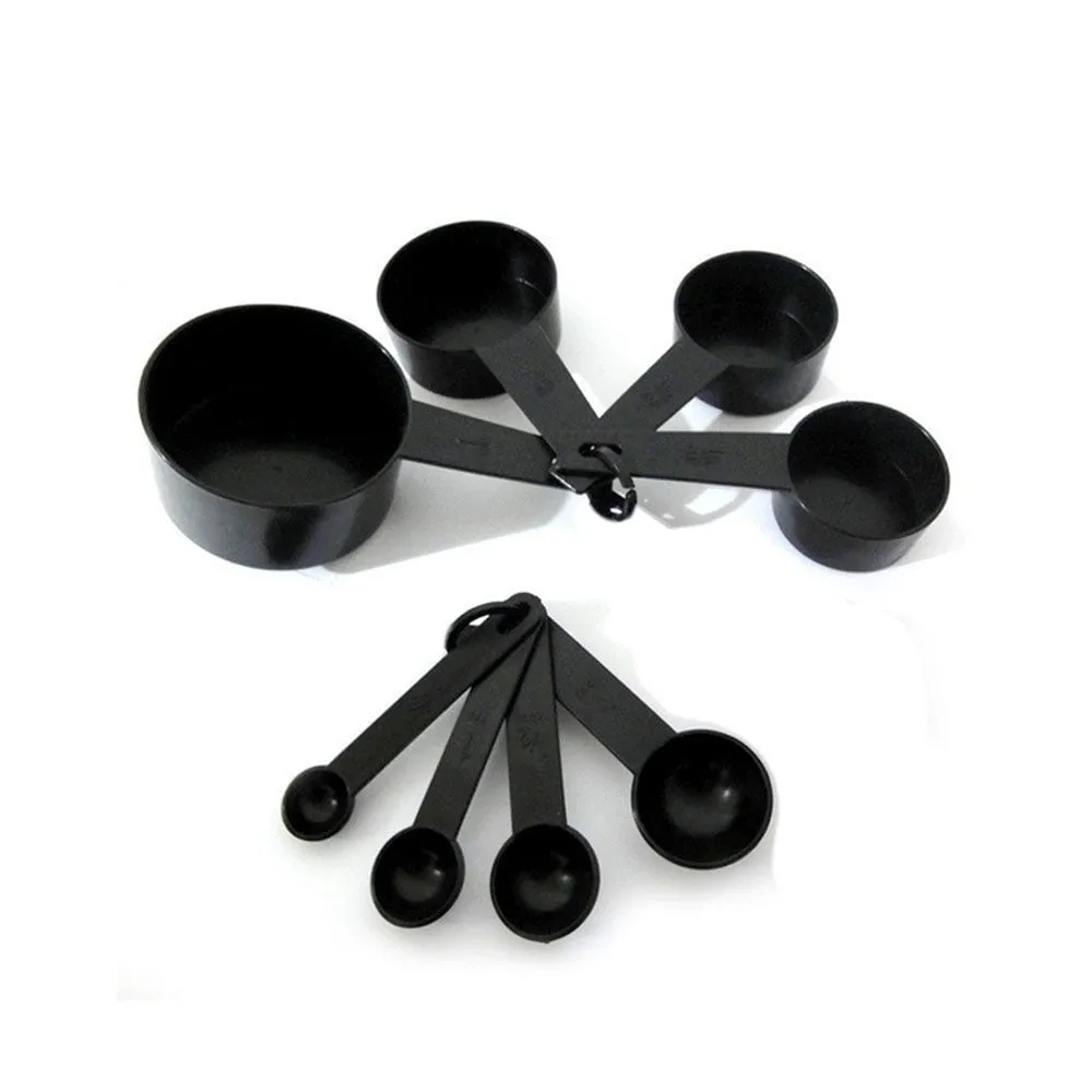 Pack of 8 - Non Stick Measuring Spoon - Black
