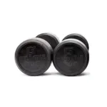 Pair of 2 Kg rubber coated dumbbells - Black & Silver