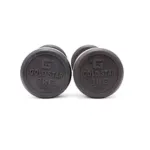 Pair of 3 Kg rubber coated dumbbells - Black & Silver