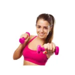 Pair of 4 kg Vinyl Neoprene Coated Dumbbells- Red