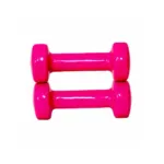Pair of 4 kg Vinyl Neoprene Coated Dumbbells- Red