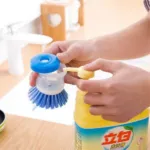 Plastic Cleaning Brush with Liquid Soap Dispenser