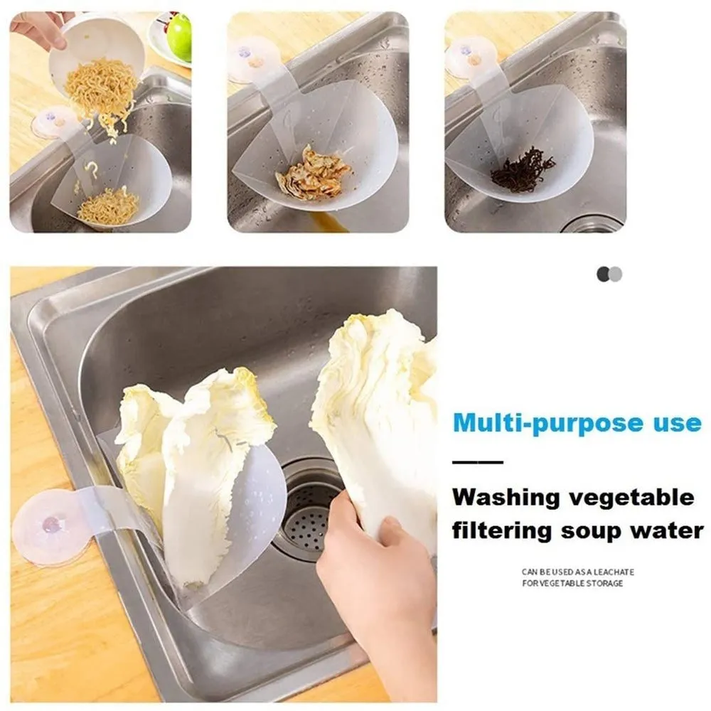 Plastic Kitchen Sink Stopper, Self-Standing Drain Catcher Drain Funnel