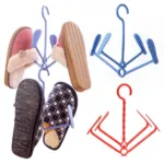 Plastic Shoe Clothes Socks Shorts Underwear Drying Rack Hanger - Multicolor
