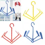 Plastic Shoe Clothes Socks Shorts Underwear Drying Rack Hanger - Multicolor