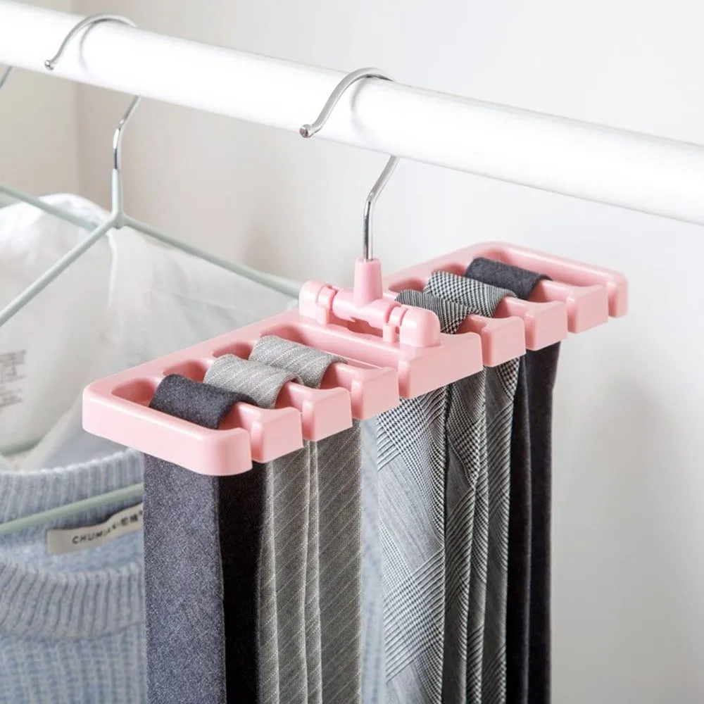 Rotating Tie & Belt Scarf Storage Hanger - Multicolor