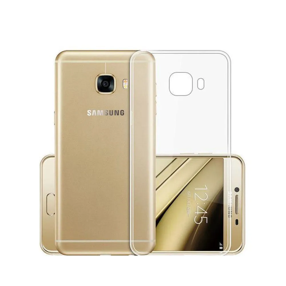 Samsung Galaxy C7 (2016) Transparent Jelly Back Cover - Cover