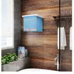Shower Clothes Storage Cabinet Foldable Shelf Mural Punch-Free Organizer Bathroom Decor