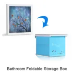 Shower Clothes Storage Cabinet Foldable Shelf Mural Punch-Free Organizer Bathroom Decor