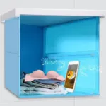 Shower Clothes Storage Cabinet Foldable Shelf Mural Punch-Free Organizer Bathroom Decor