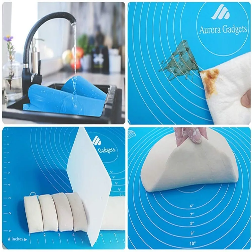 Silicon Baking & Pastry Mat for Dough & Roti Rolling 15 x 19 inches - Multicolor - 2477 Alhamra ALHAMRA