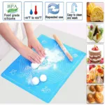 Silicon Baking & Pastry Mat for Dough & Roti Rolling 15 x 19 inches - Multicolor - 2477