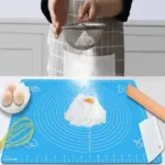 Silicon Baking & Pastry Mat for Dough & Roti Rolling 15 x 19 inches - Multicolor - 2477
