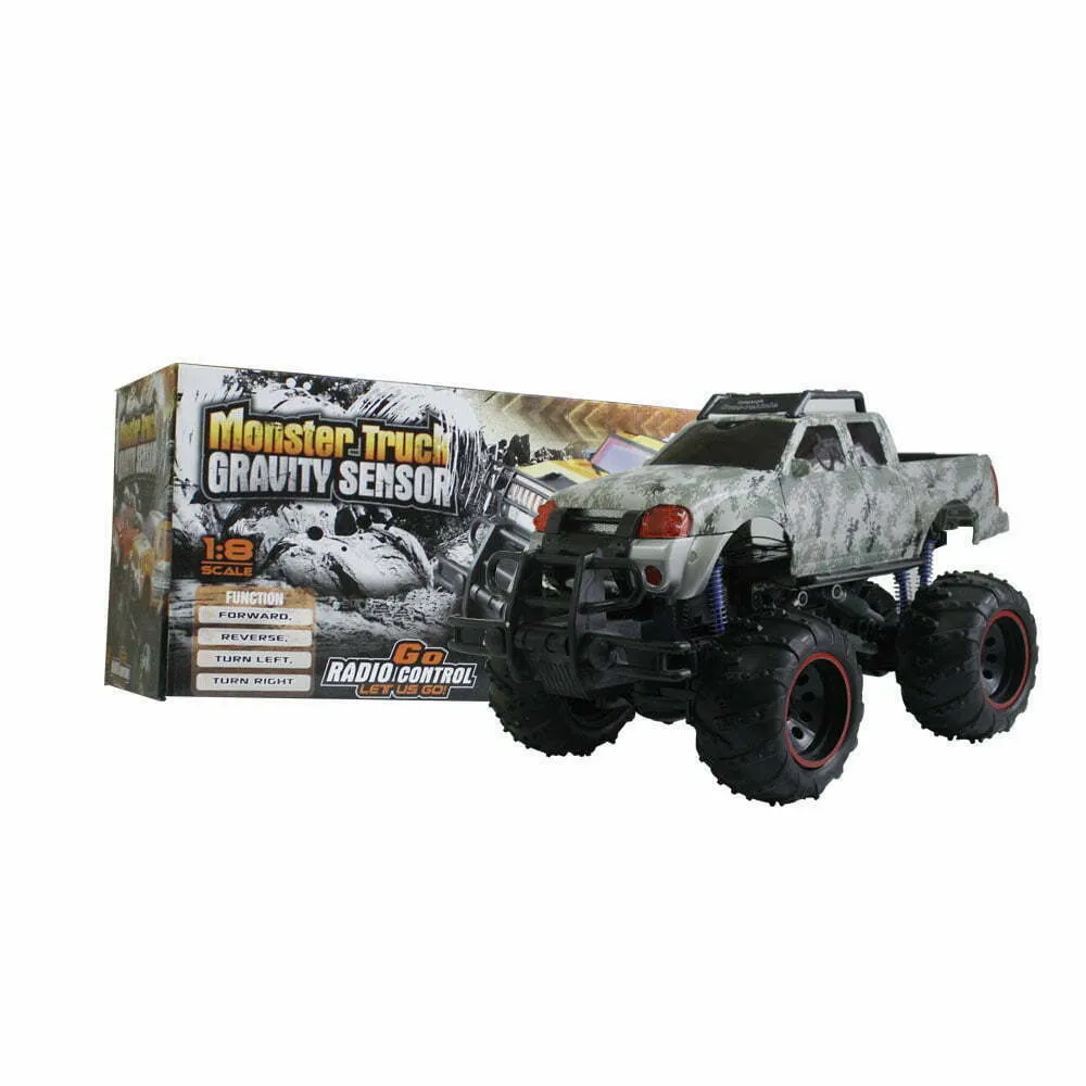 Smart Picks Monster Truck Gravity Sensor Remote Controlled Rock Crawling, Monster Truck, Oversize Tires Off Road Truck, 1:8 Scale Rechargeable Battery and Charger Included 2345