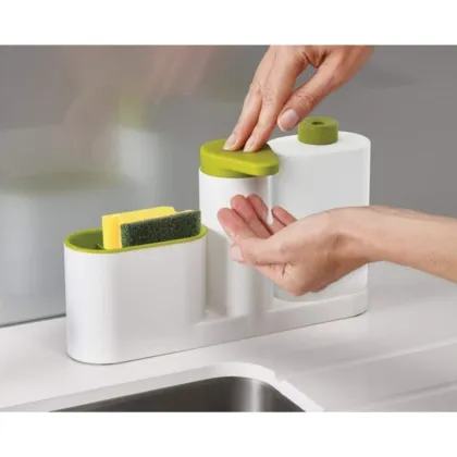 Soap Dispenser with Sink Storage Organiser Sink Tidy Sey Plus with 3 Compartments