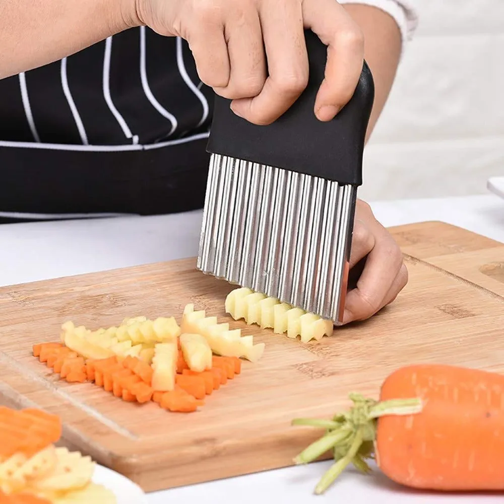 Stainless Steel Fries Vegetable Fruit Cutter - Multicolor