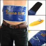 Unisex Weight Loosing Electric Sauna Belt body slimming waist belly massage weight belt health care body sauna belt EU plug - Blue 8002-D