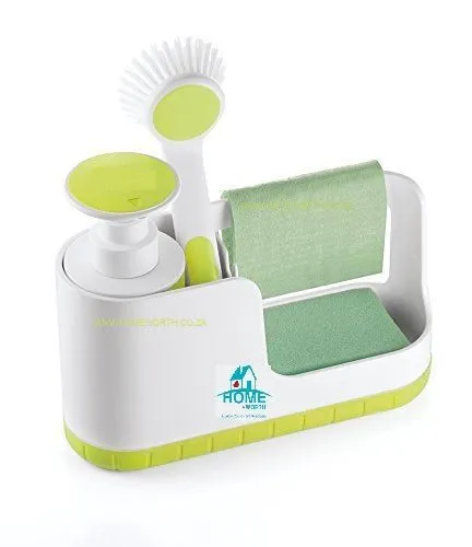 Washroom & Kitchen Organizer with Liquid Dispenser Bottle