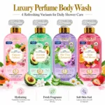 Yardlie Professional Perfume Fragrance Body Wash for Men & Women – Moisturizing Daily Shower Gel, 4 Assorted Random Variants in Pakistan